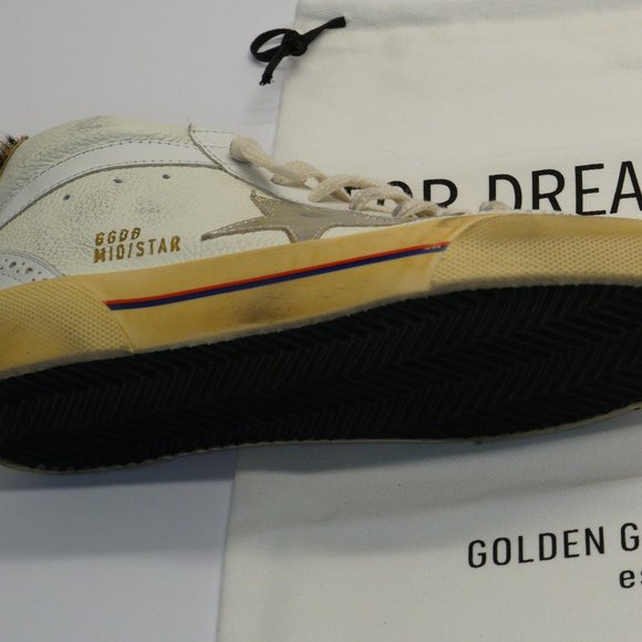Golden Goose - Mid Star Leather Sneakers, White, Multiple Sizes, New W COA, Bag - Picture 6 of 7